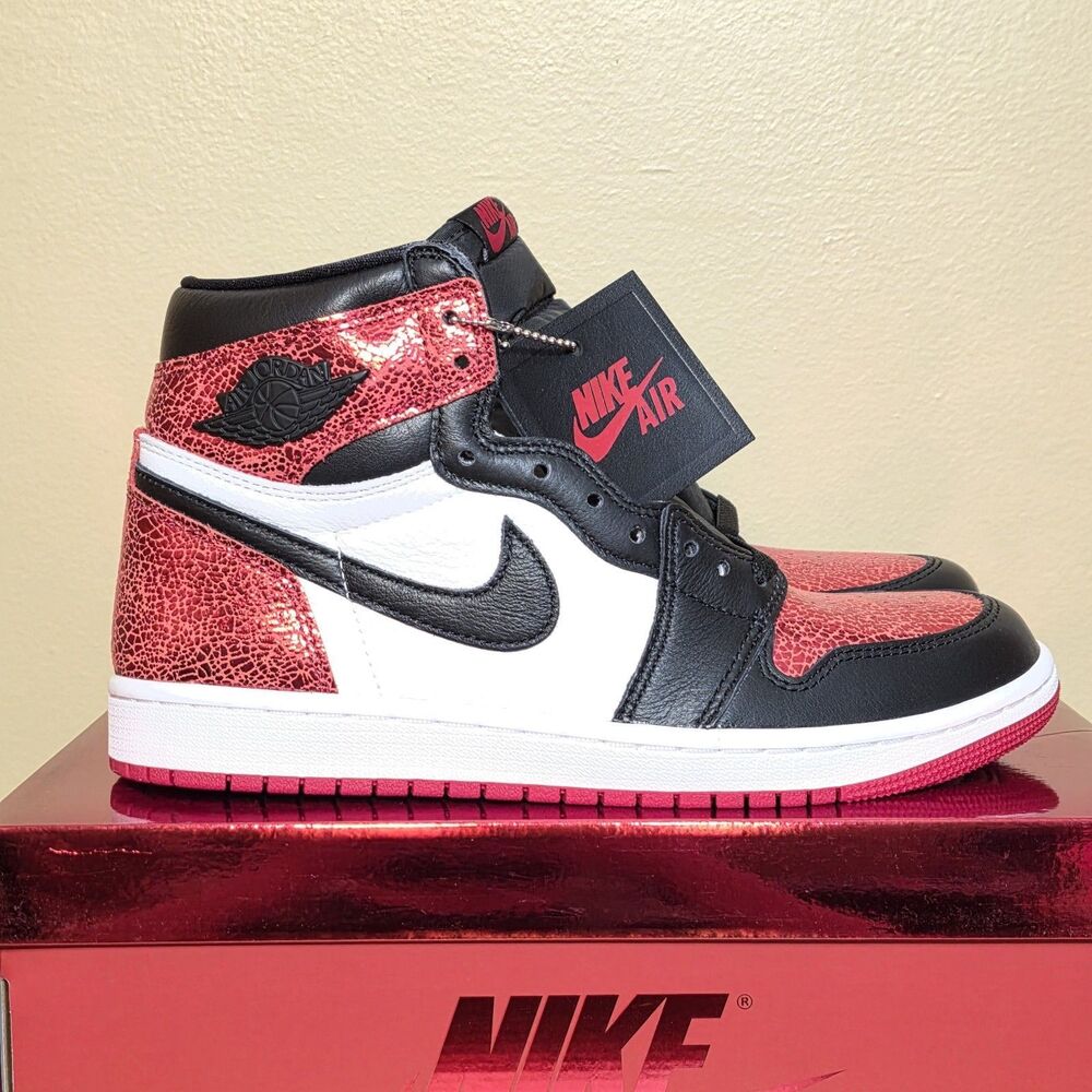Nike Air Jordan 1 High OG 'Ruby' Black Red White FD2596-602 Women's Size 9